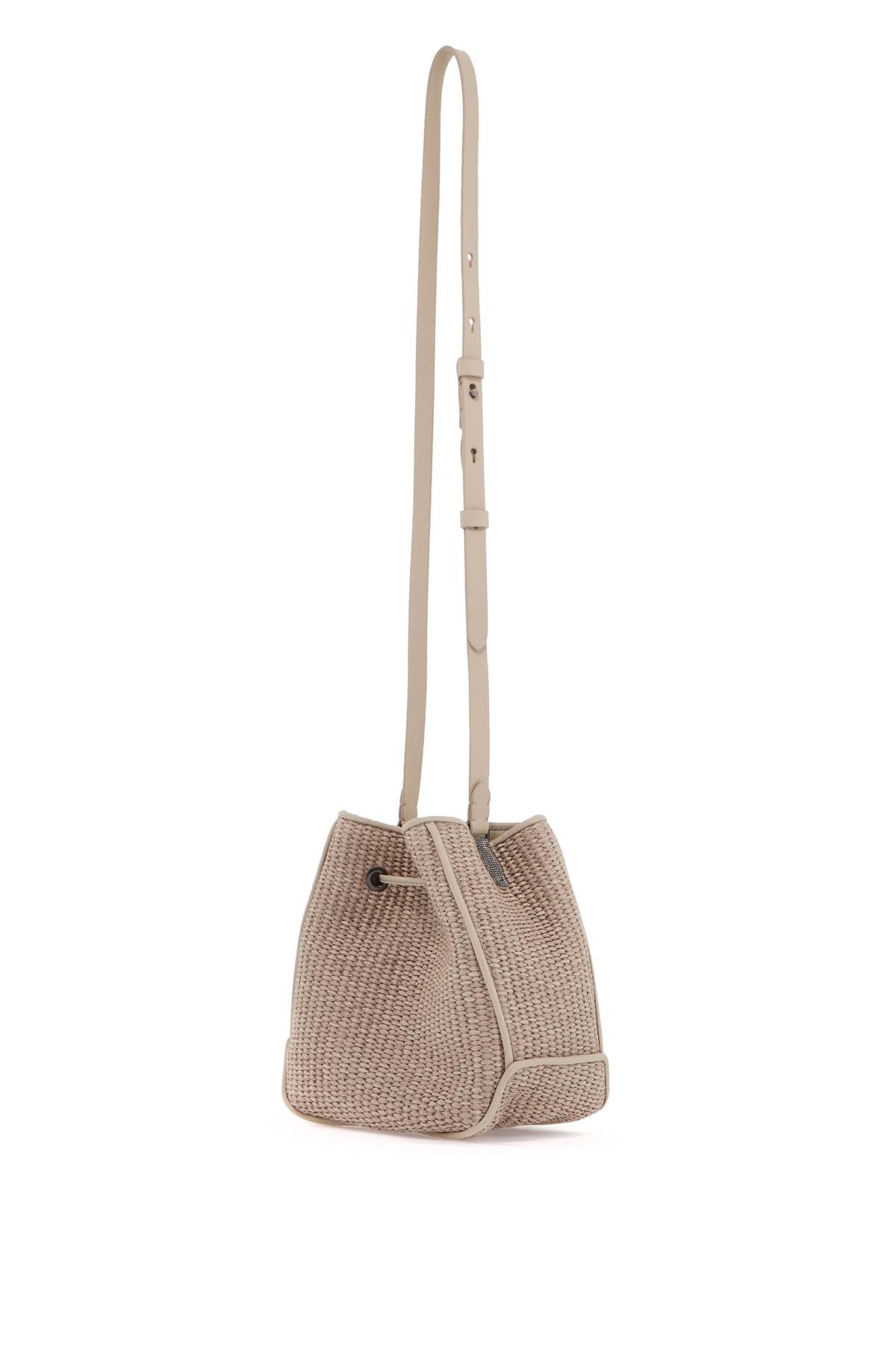 BRUNELLO CUCINELLI TECHNO RAFFIA BUCKET Handbag WITH