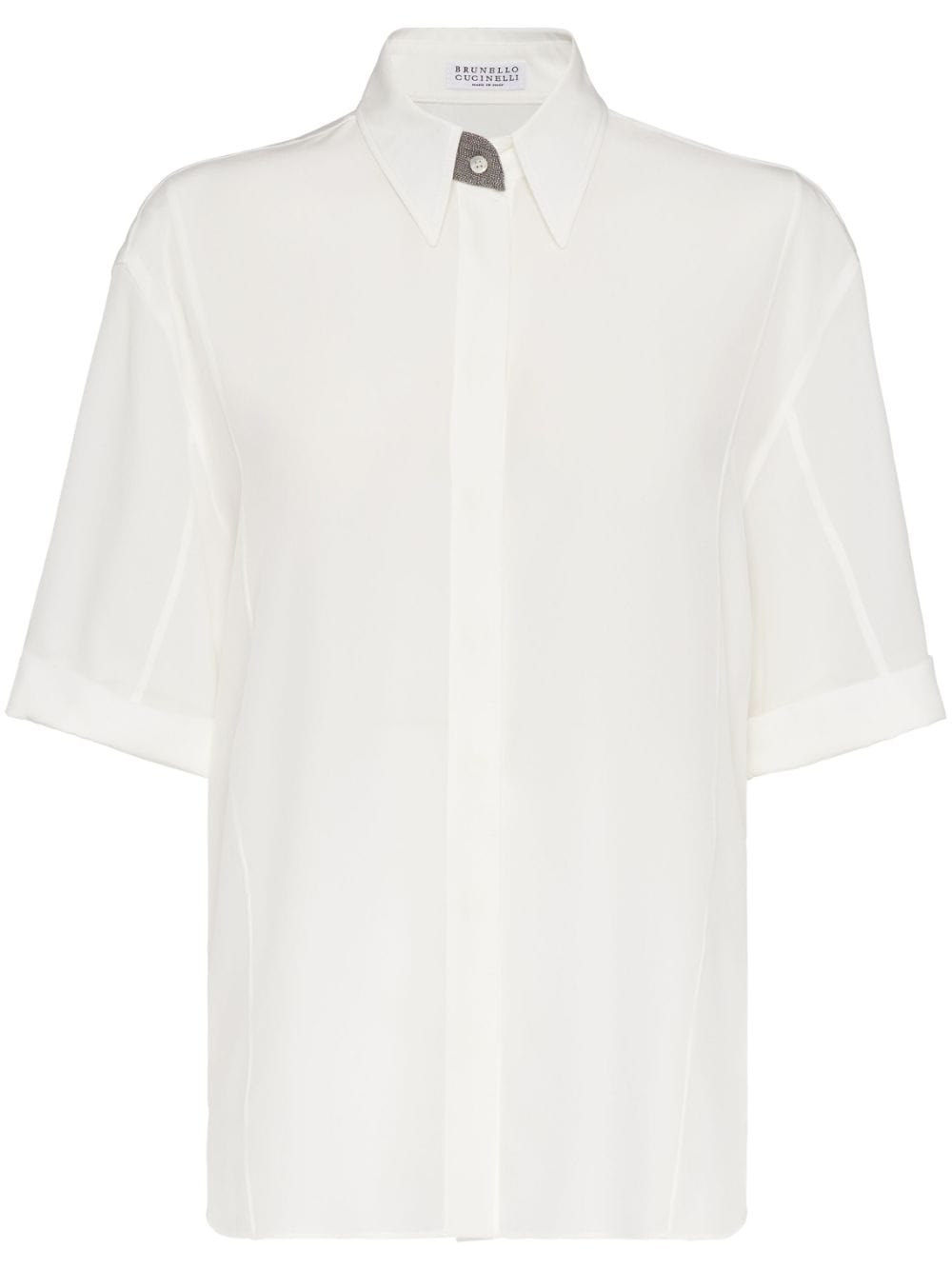 Beige Women's SS24 Designer Shirt by Brunello Cucinelli