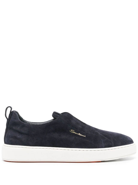 SANTONI Victor Suede Sneakers for Men