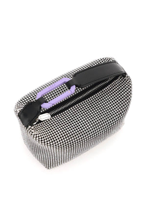 Túi xách Crystal Mesh Moonbag với tay cầm đơn bằng da mềm