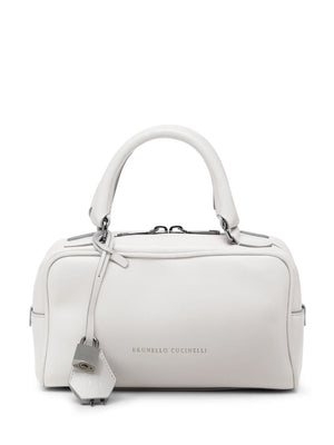 BRUNELLO CUCINELLI Mini Leather Handbag with Rolled Handles