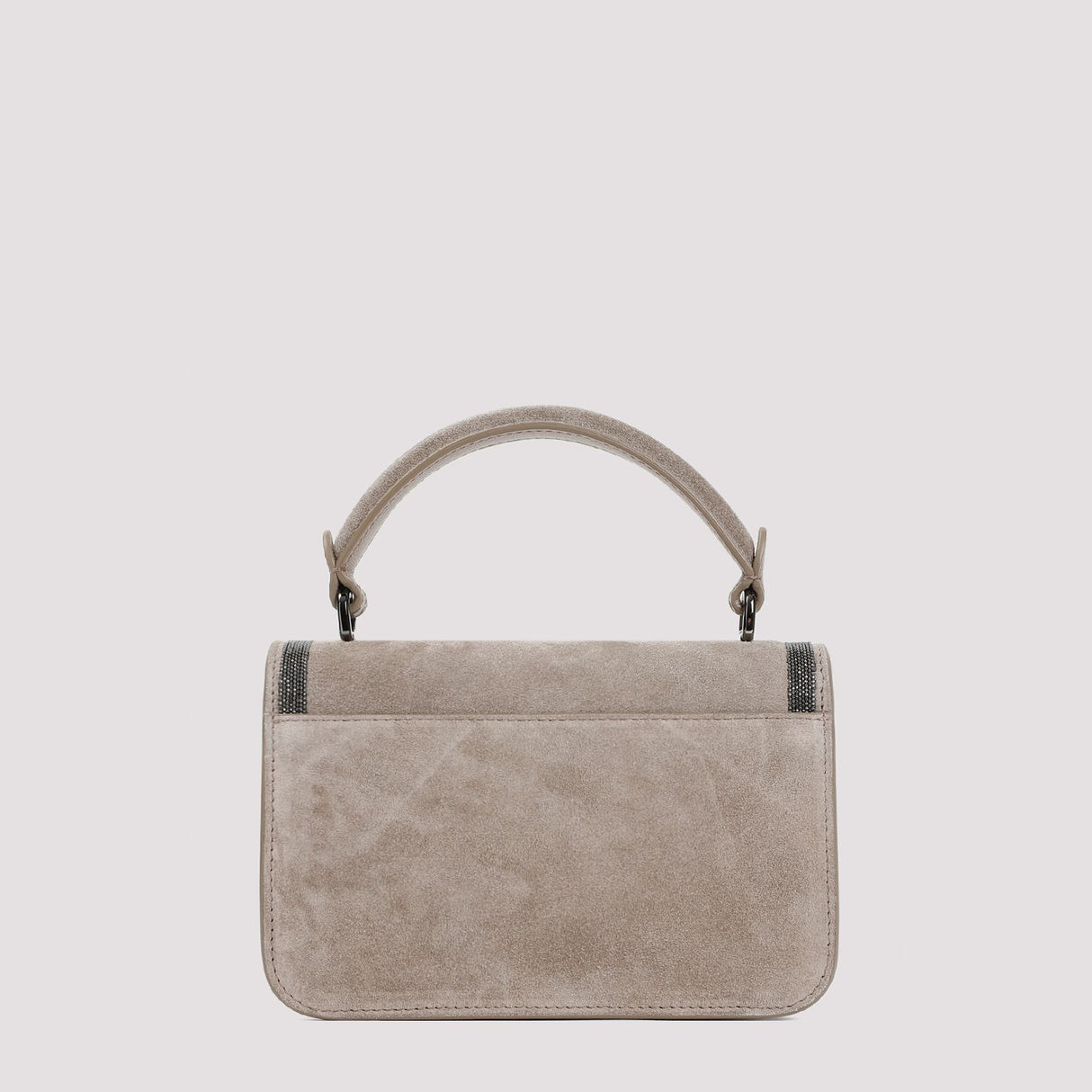 Stone Suede Handbag - Refined Craftsmanship and Timeless Design