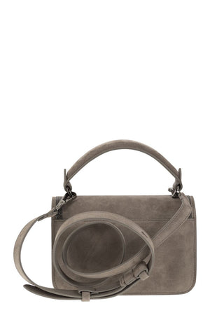 Stone Suede Handbag - Refined Craftsmanship and Timeless Design