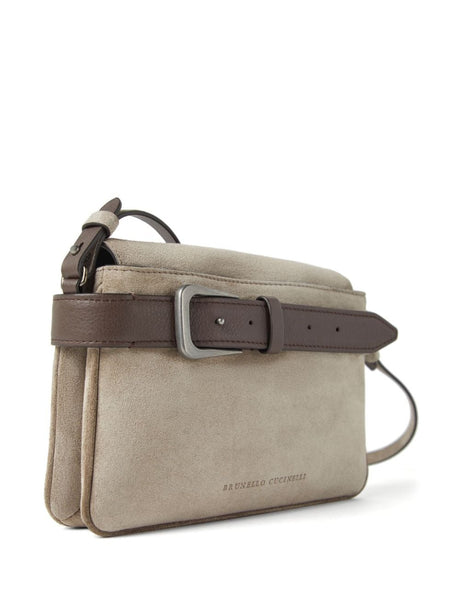 BRUNELLO CUCINELLI Mini Suede Shoulder Handbag