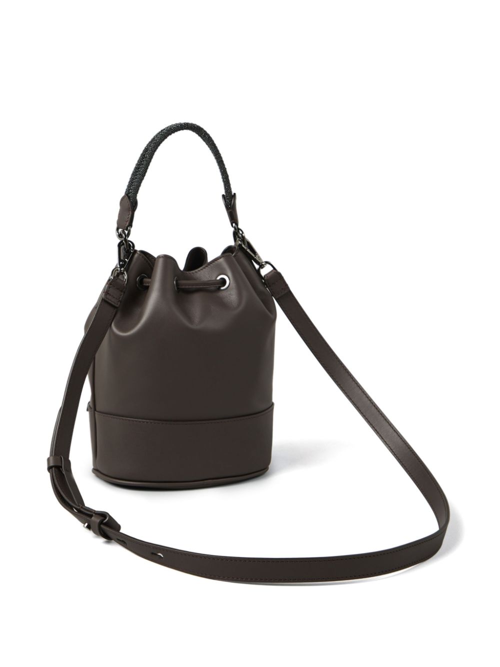 Brown Monili Braided Bucket Bag - SS24 Collection