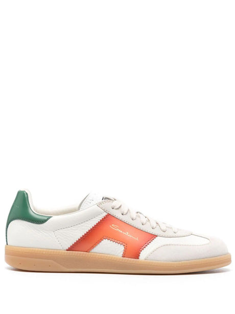 SANTONI Men's Luxury Leather Sneakers - SS24 Collection