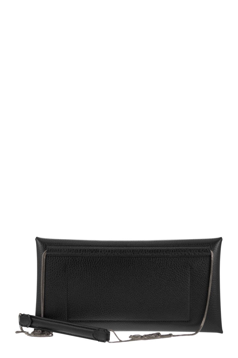 Refined Leather Cross-Body Bag