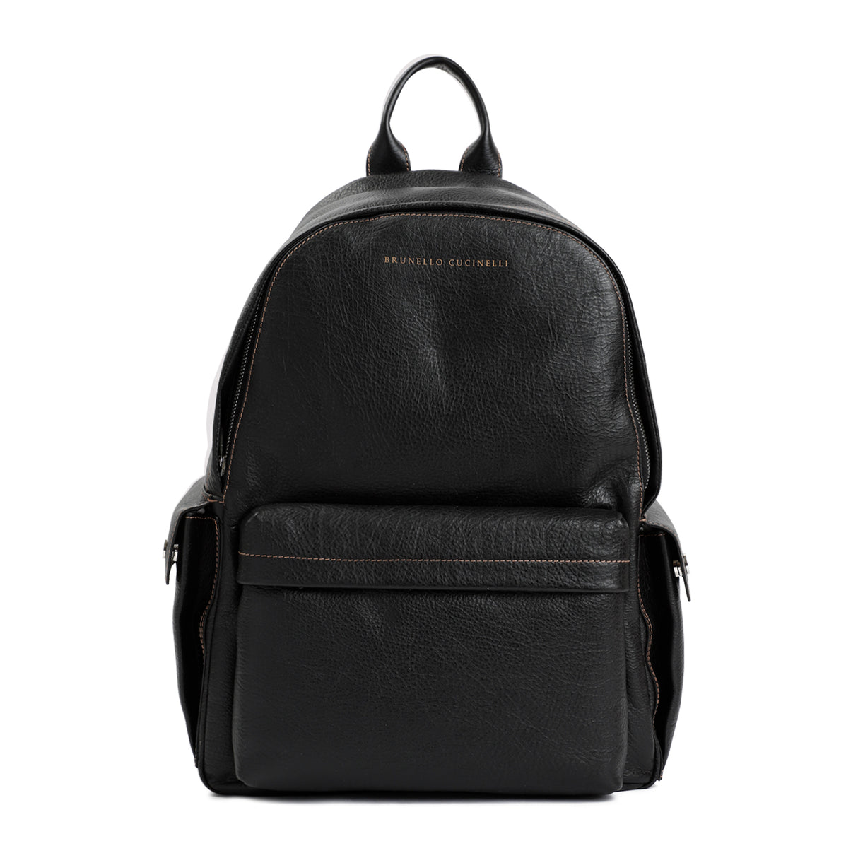 BRUNELLO CUCINELLI BACKPACK IN CALFSKIN WITH GRAIN