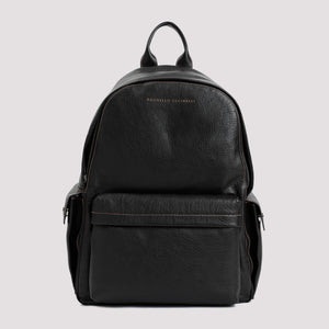 BRUNELLO CUCINELLI BACKPACK IN CALFSKIN WITH GRAIN