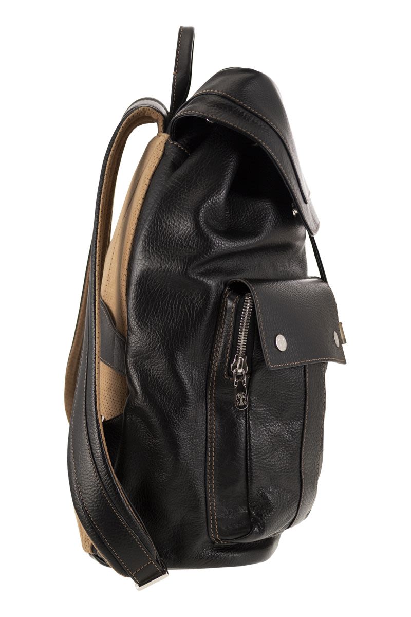 BRUNELLO CUCINELLI Luxury Leather Backpack for Stylish Men
