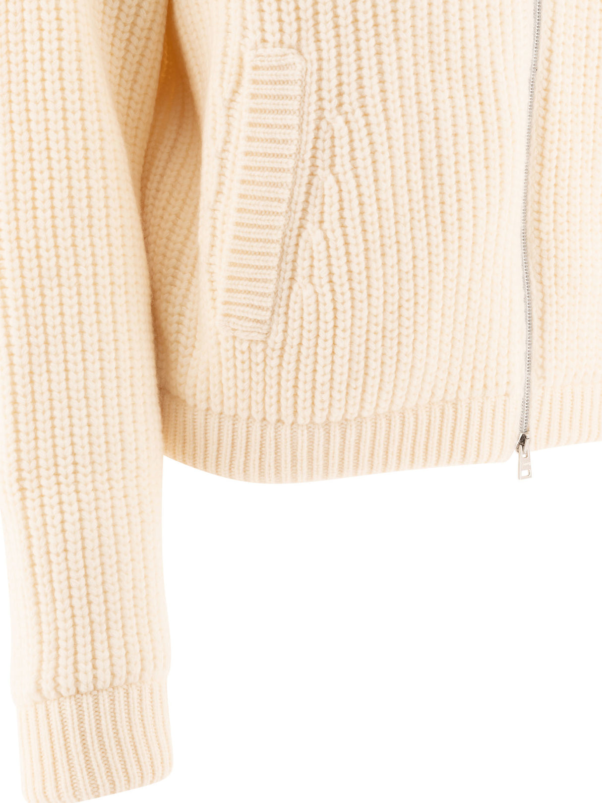 HERNO Eternal White Wool Cardigan