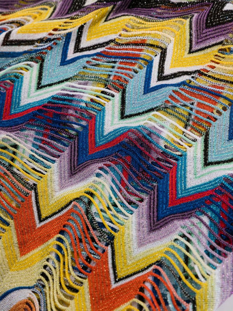 كاوتشو منقوش متعدد الألوان بخيوط معدنية