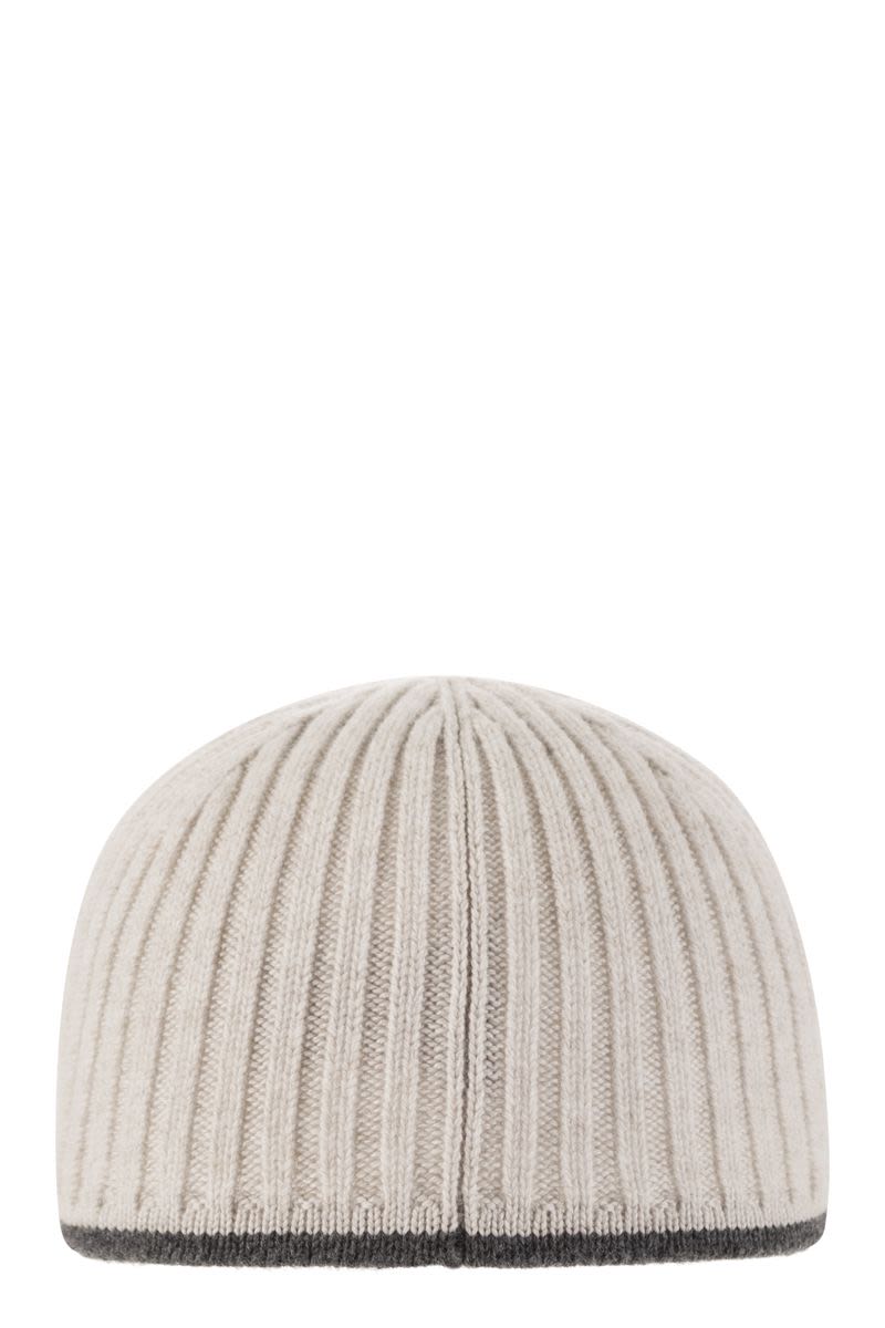 BRUNELLO CUCINELLI Luxury Ribbed Knit Baseball Cap with Jewel Detail