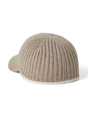 BRUNELLO CUCINELLI Luxurious Wool Blend Striped Baseball Cap