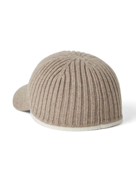 豪華羊毛混紡條紋棒球帽