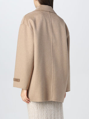 BRUNELLO CUCINELLI Luxurious Grey Cashmere Peacoat for Women - FW23 Collection