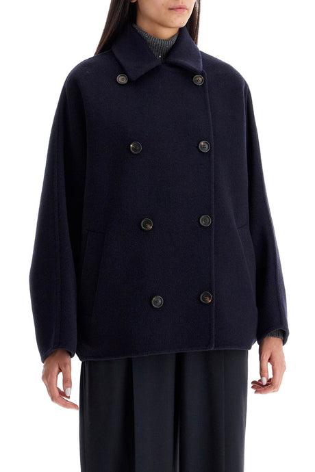 BRUNELLO CUCINELLI Elegant Double-Breasted Wool-Cashmere Caban Jacket