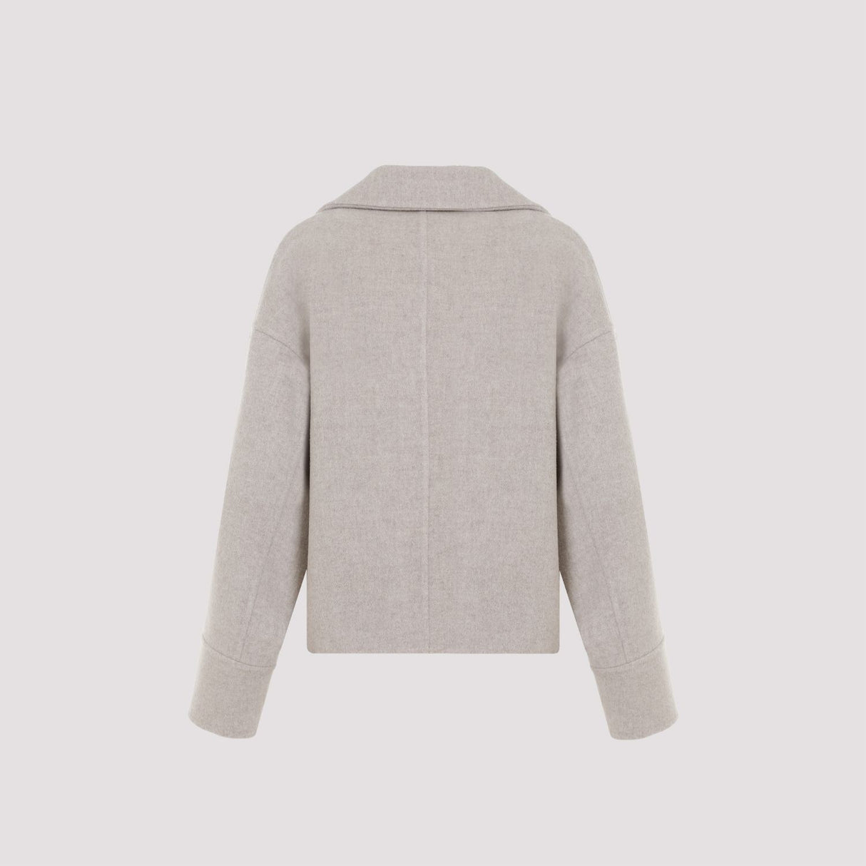 Áo khoác ngắn hai hàng khuy len và cashmere