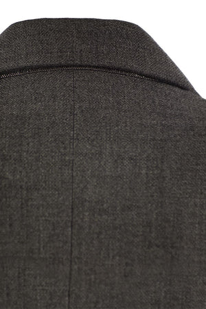 BRUNELLO CUCINELLI Elegant Dark Grey Tailored Wool Jacket