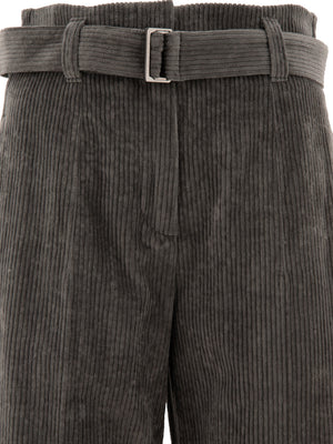 BRUNELLO CUCINELLI Elegant Grey Corduroy Trousers