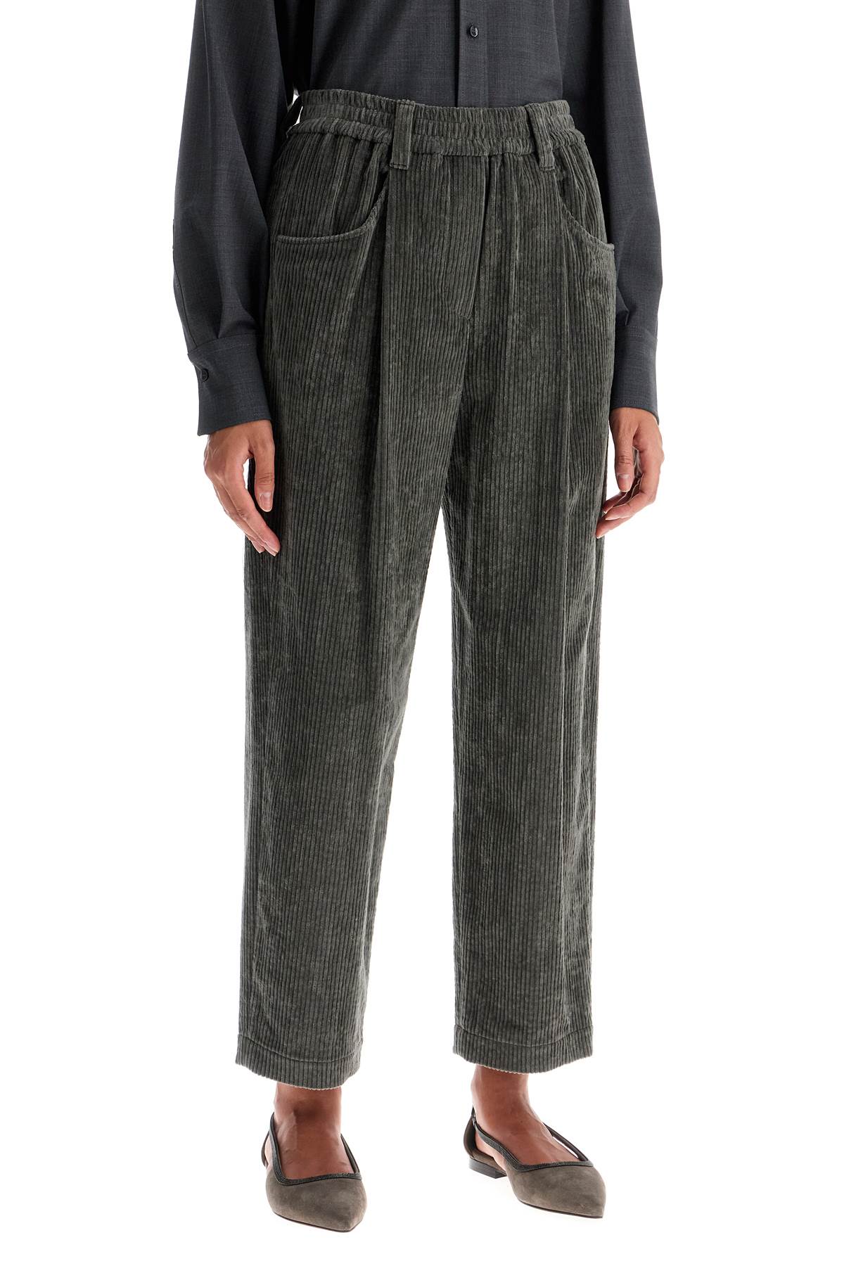 BRUNELLO CUCINELLI Women's Relaxed Fit Cropped Corduroy Pants