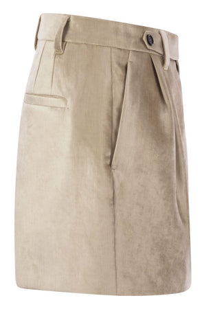 BRUNELLO CUCINELLI Chic Velvet Mini Skirt