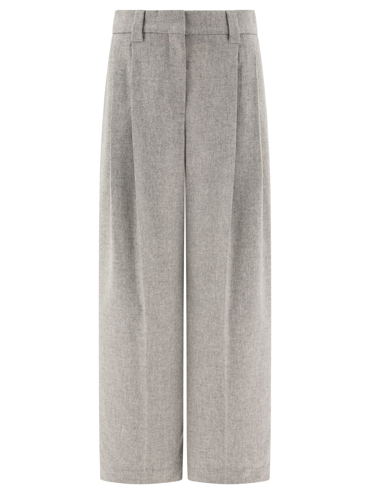 BRUNELLO CUCINELLI High-Rise Regular Fit Wool-Cashmere Pants