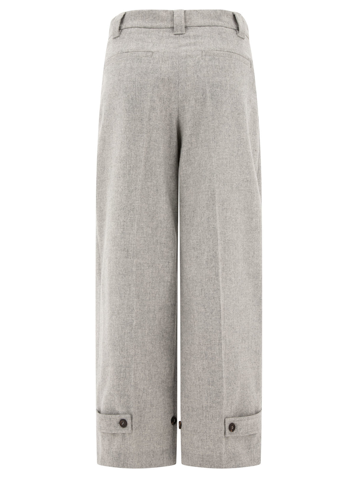 BRUNELLO CUCINELLI High-Rise Regular Fit Wool-Cashmere Pants