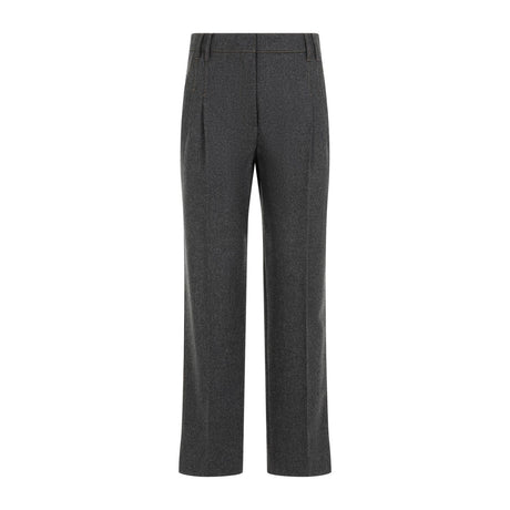 BRUNELLO CUCINELLI Luxurious Cropped Flannel Pants