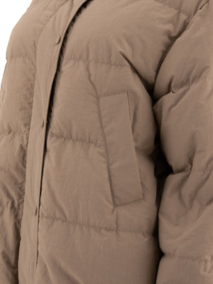 BRUNELLO CUCINELLI Elegant Beige Down Jacket in Technical Cotton