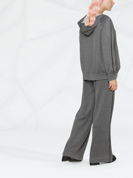 BRUNELLO CUCINELLI Soft and Stylish Grey Hoodie for Women - SS24 Collection