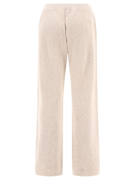 BRUNELLO CUCINELLI Beige Straight Pants for Women - 24SS Collection