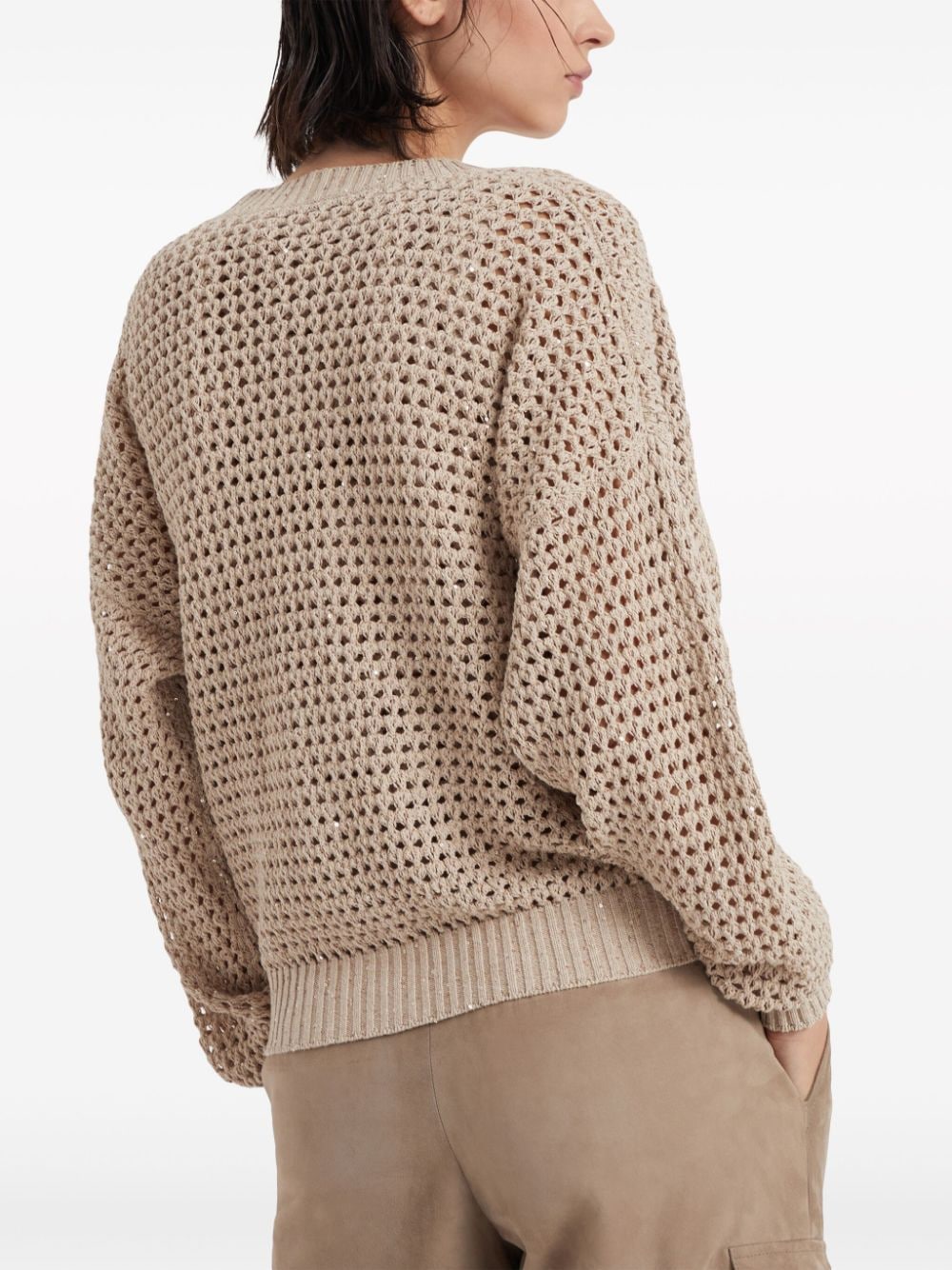 BRUNELLO CUCINELLI Cotton Cardigan for Women in Nude and Neutrals for SS24