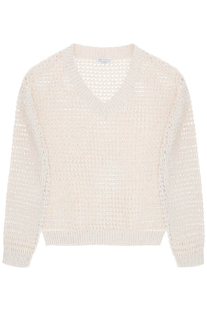 BRUNELLO CUCINELLI Dazzling Net Cotton Sweater for Women