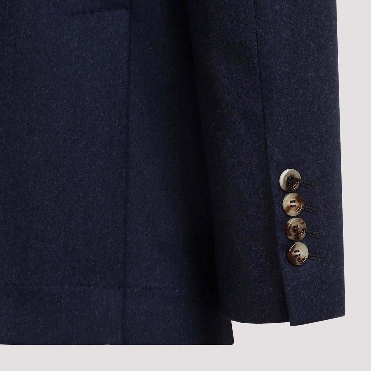 Blue Deconstructed Single-Breasted Jacket in Virgin Wool