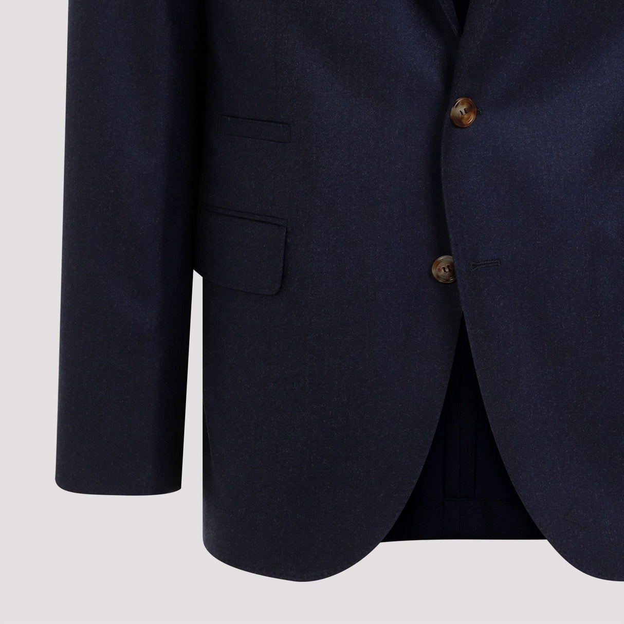 Blue Deconstructed Single-Breasted Jacket in Virgin Wool