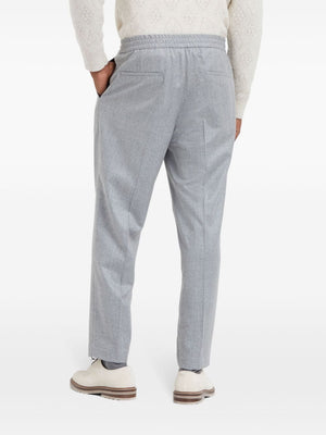 BRUNELLO CUCINELLI Luxury Virgin Wool Drawstring Joggers