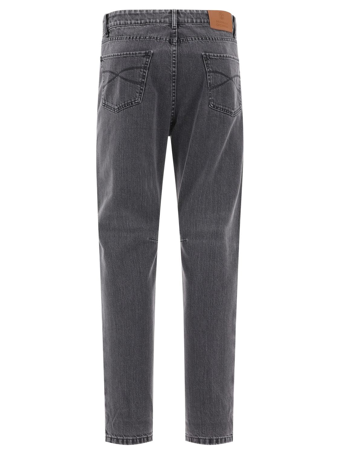 BRUNELLO CUCINELLI Men's Classic Grey Straight-Leg Jeans