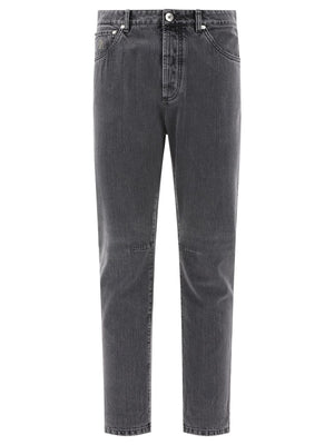 BRUNELLO CUCINELLI Men's Classic Grey Straight-Leg Jeans