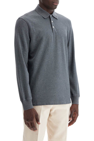 BRUNELLO CUCINELLI Luxury Long-Sleeved Cotton Polo Shirt