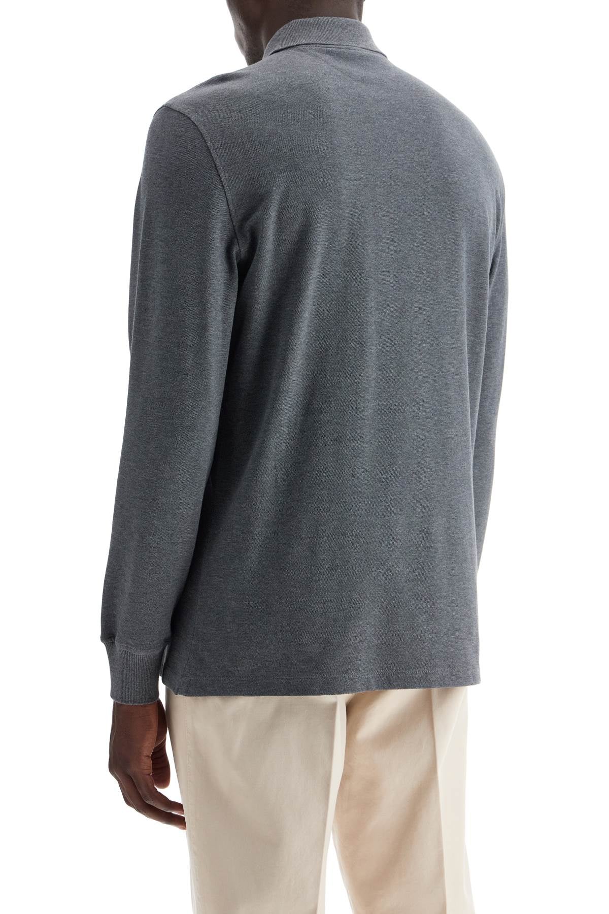 BRUNELLO CUCINELLI Luxury Long-Sleeved Cotton Polo Shirt