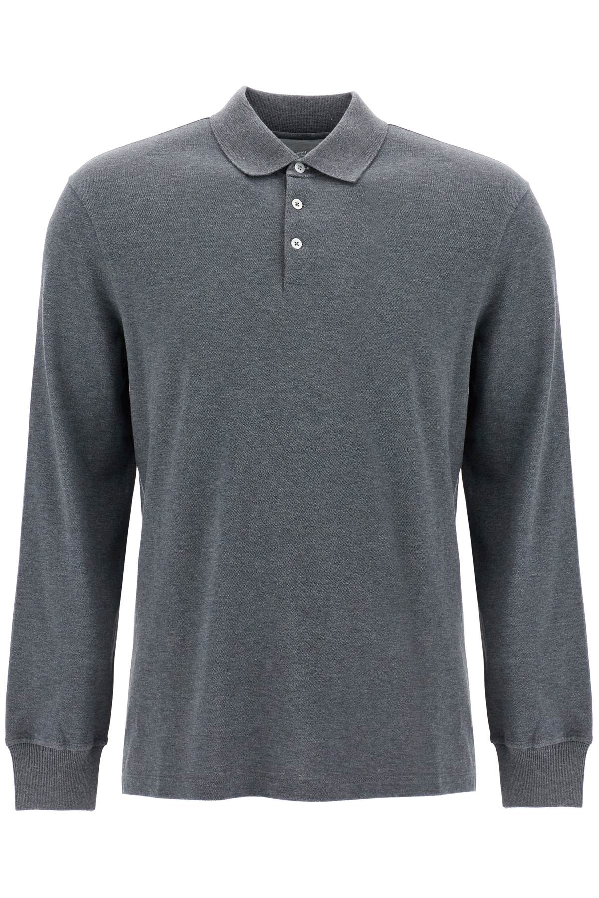 BRUNELLO CUCINELLI Luxury Long-Sleeved Cotton Polo Shirt