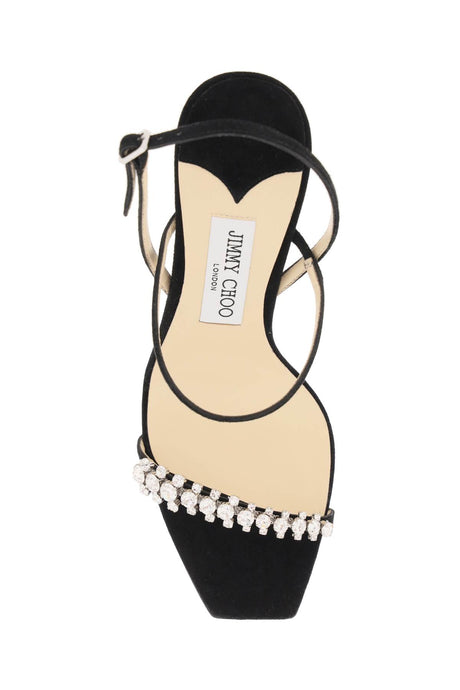 '美拉85'水晶装饰羊皮凉鞋