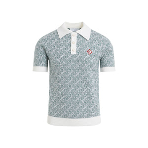 CASABLANCA Jacquard Monogram Polo for Men - FW24