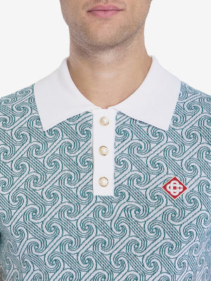 CASABLANCA Jacquard Monogram Polo Shirt - Regular Fit