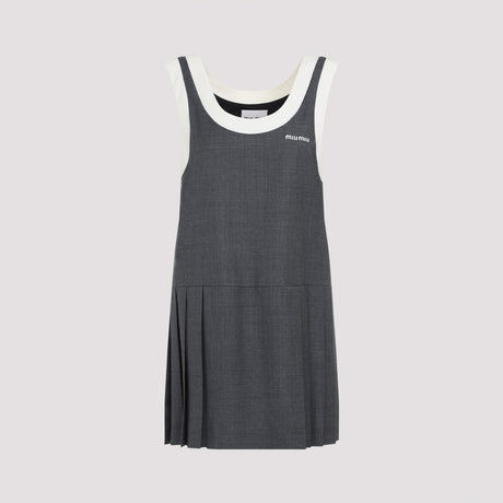 MIU MIU Elegant Wool Dress for Women - SS25 Collection