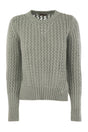 HERNO Elegant Alpaca-Wool Blend Sweater with Graphic Openwork