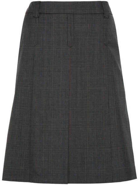 MIU MIU Chic Dark Gray Wales Mini Skirt