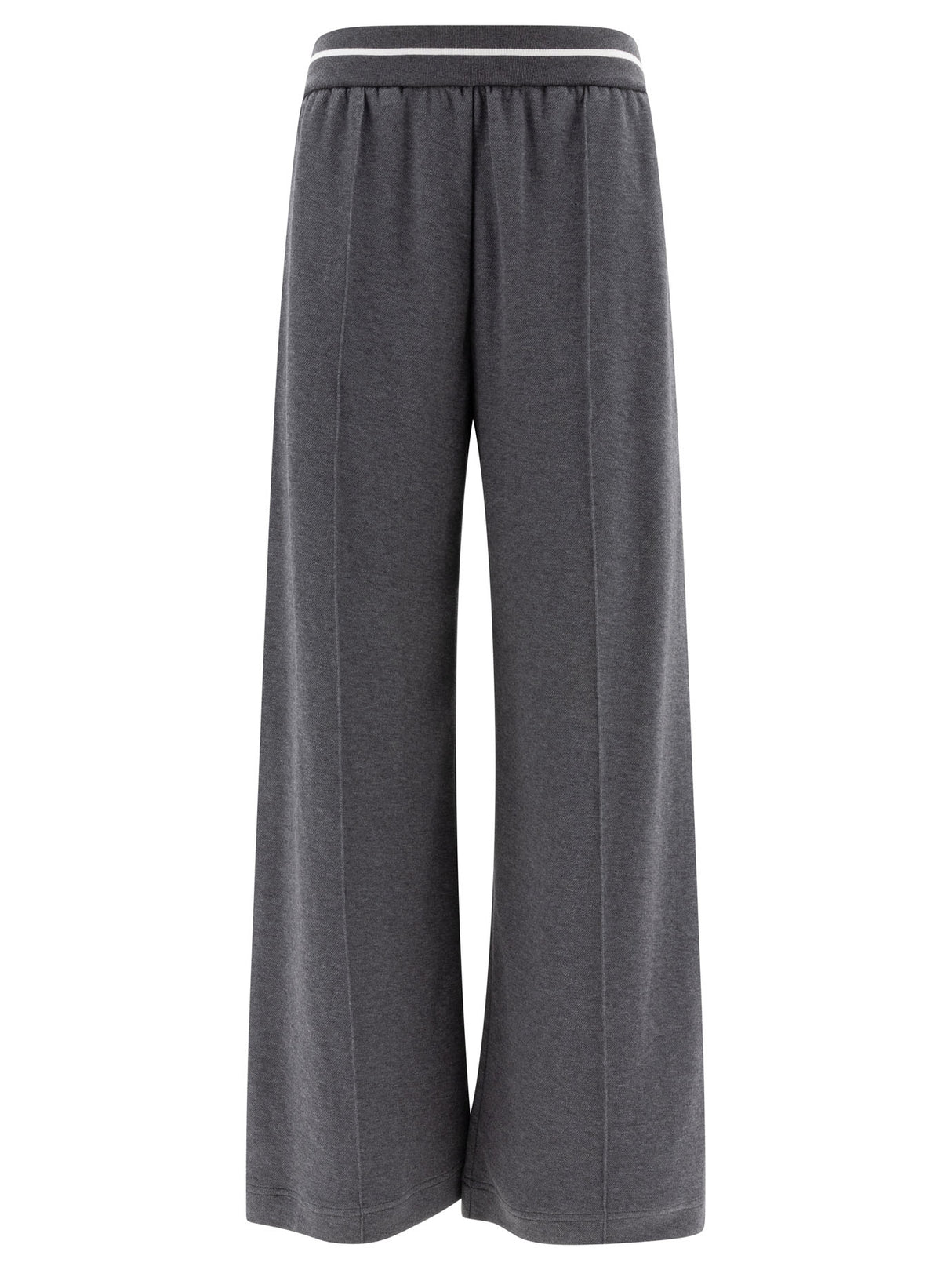 BRUNELLO CUCINELLI Chic High-Rise Techno Cotton Trousers