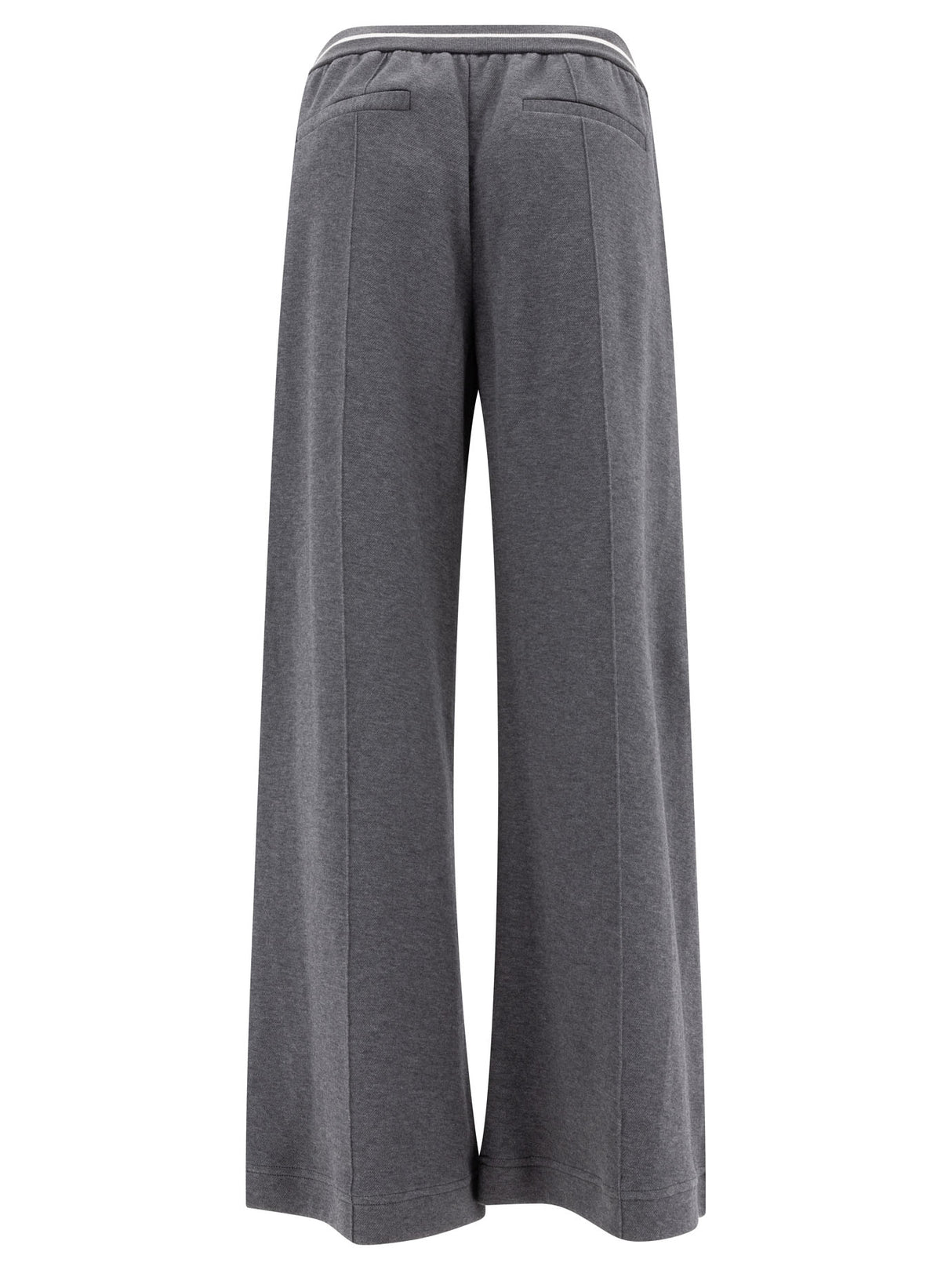 BRUNELLO CUCINELLI Chic High-Rise Techno Cotton Trousers